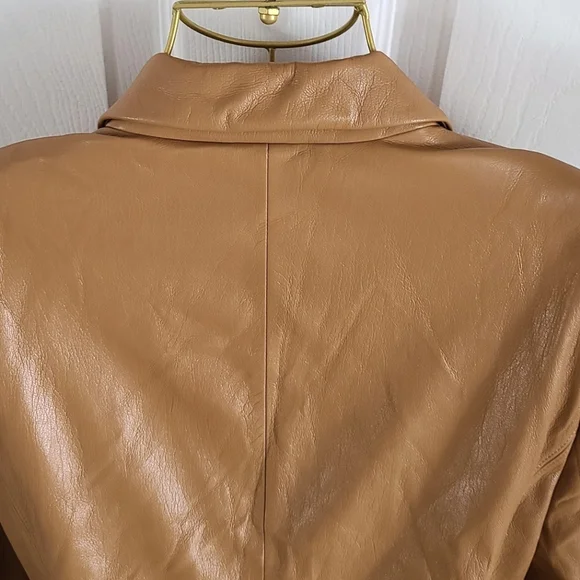 Chico's Faux Leather Modern Blazer - Picture 5 of 7